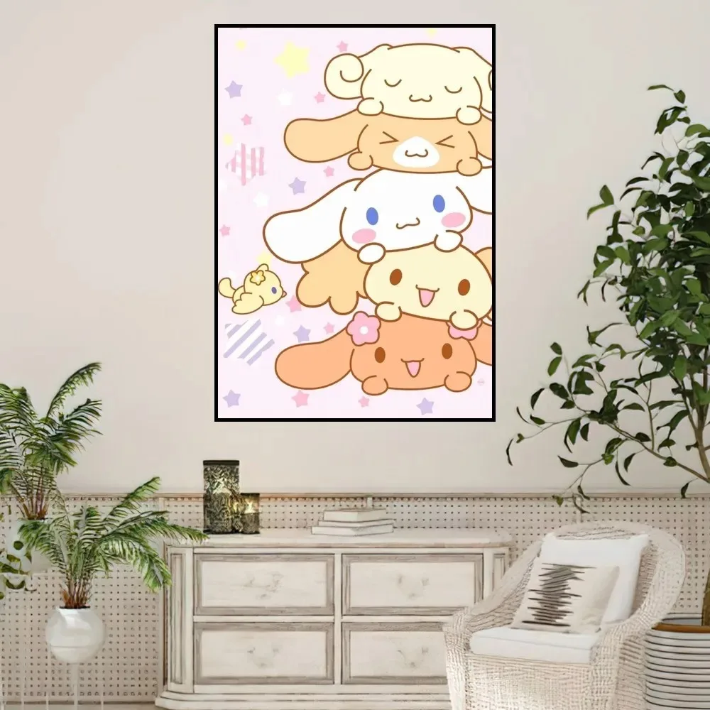 Sanrio Cute Cinnamoroll Poster Prints Softstyle Wall Art - Cinnamoroll Store